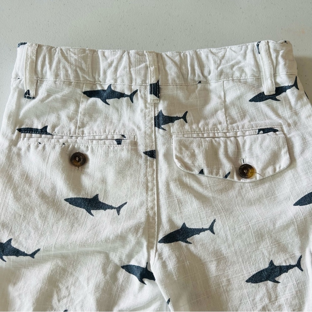 Appaman Boys Great White Shark Shorts Beachy Classis Coastal White Sz 7 - Picture 6 of 9